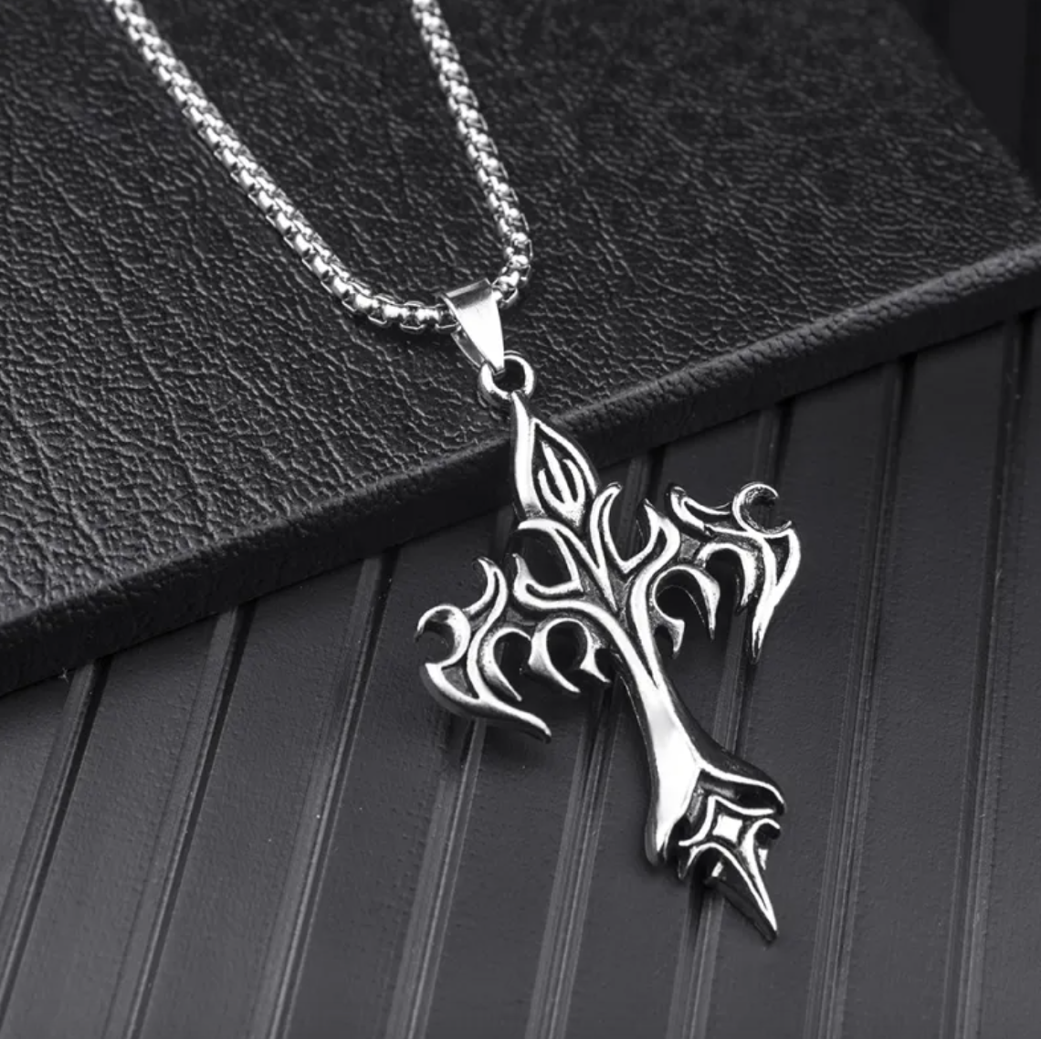 Stainless Steel Cross Protection Pendant