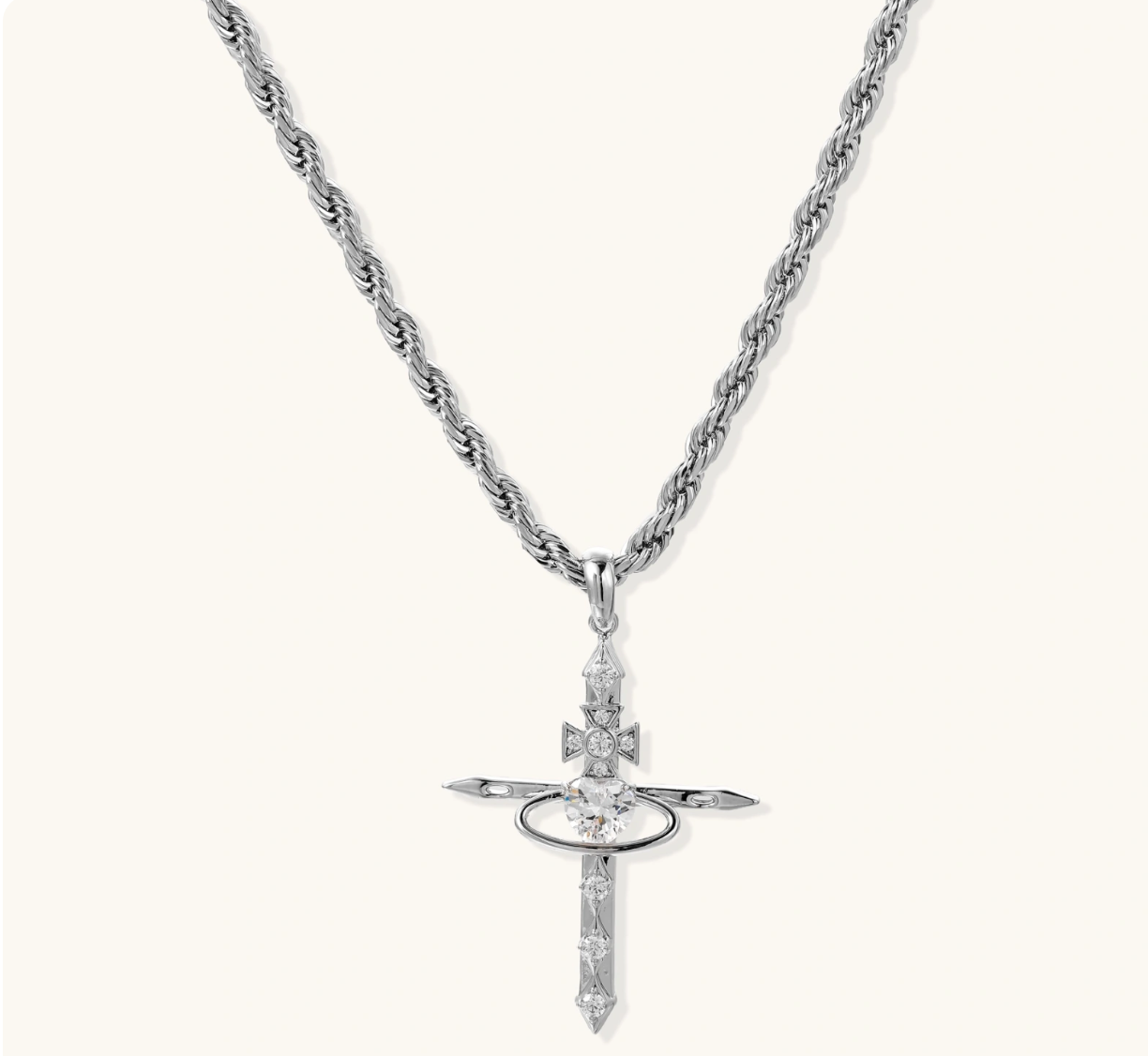 Divine Cross Statement Necklace
