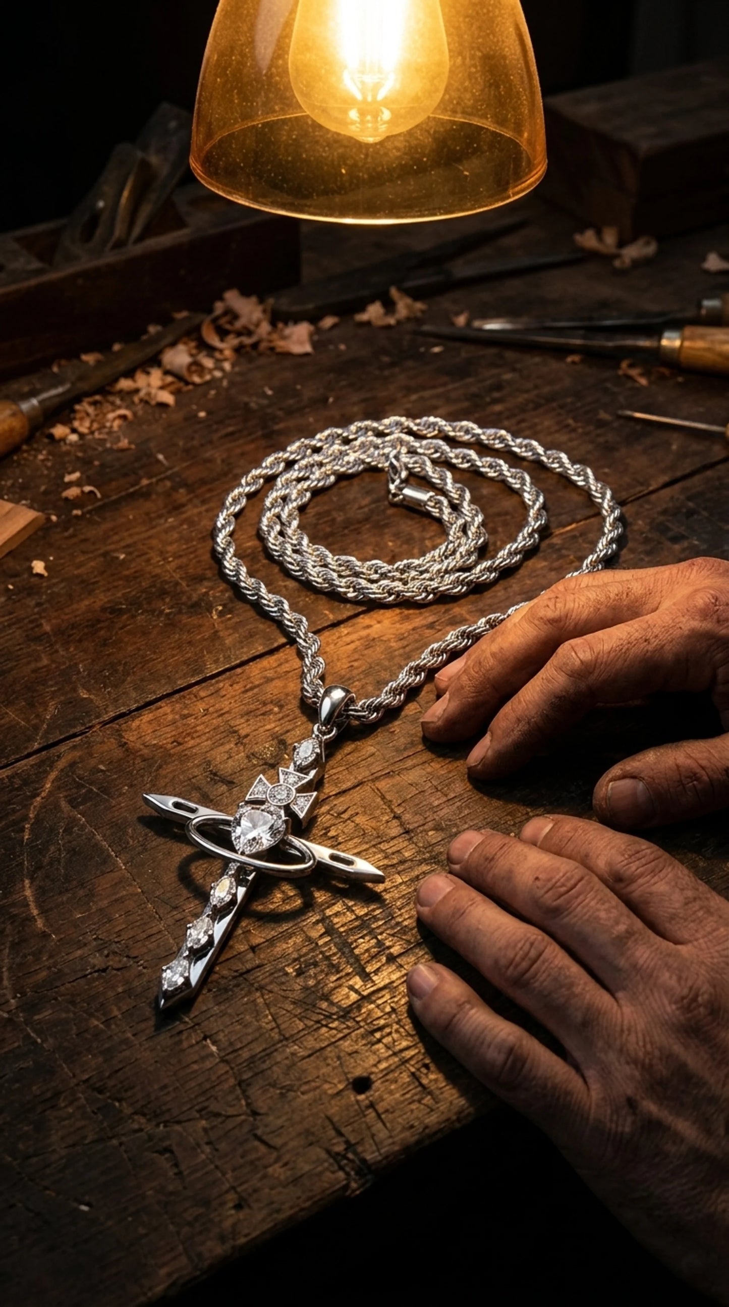 Divine Cross Statement Necklace