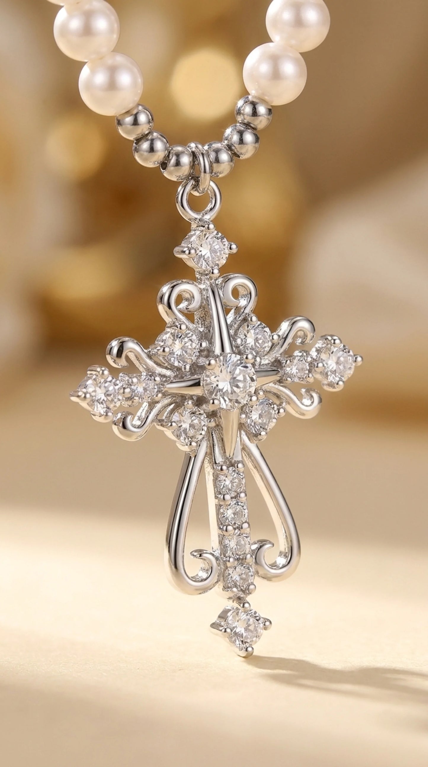 Divine Grace Pearl Cross