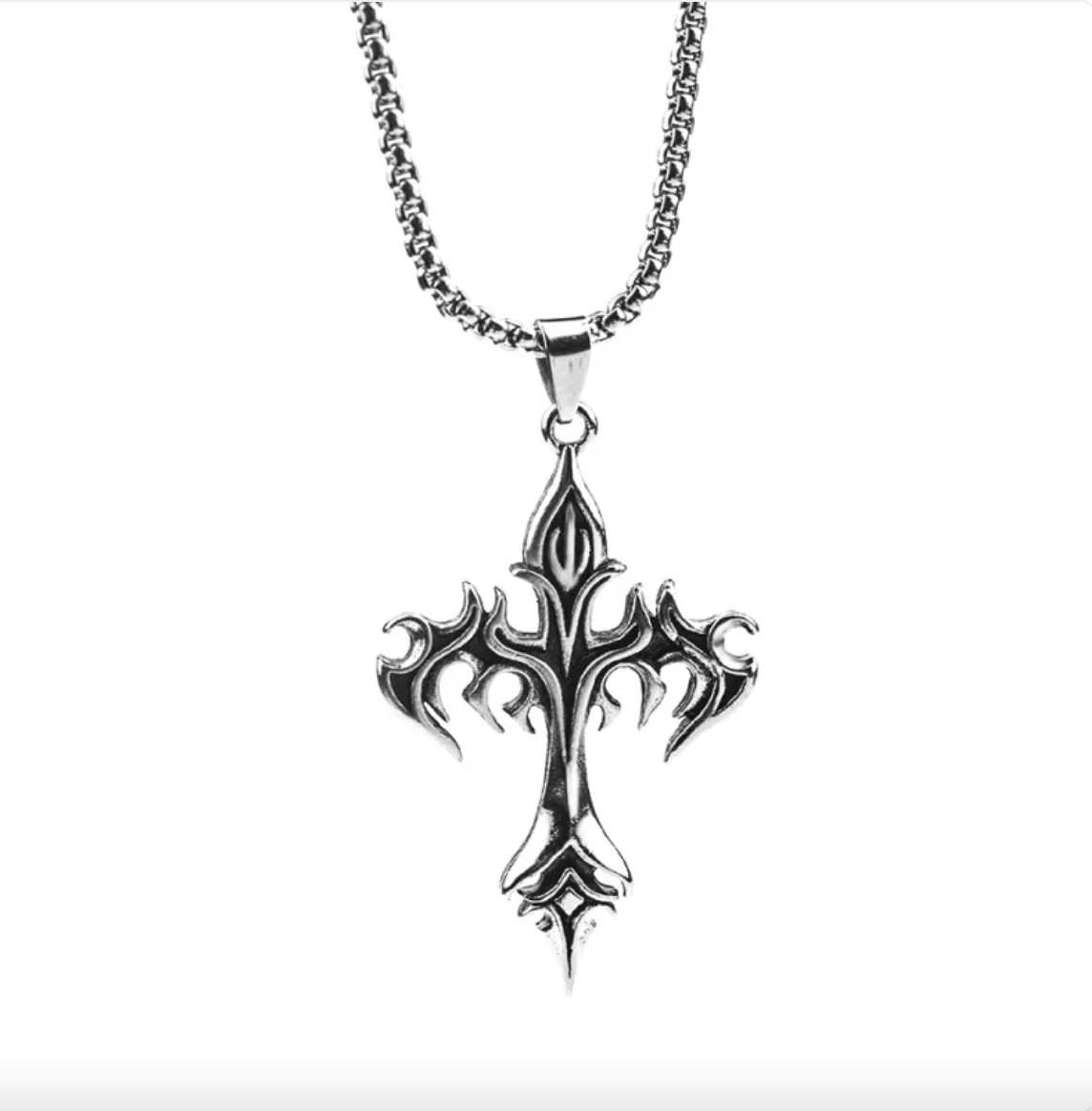 Stainless Steel Cross Protection Pendant
